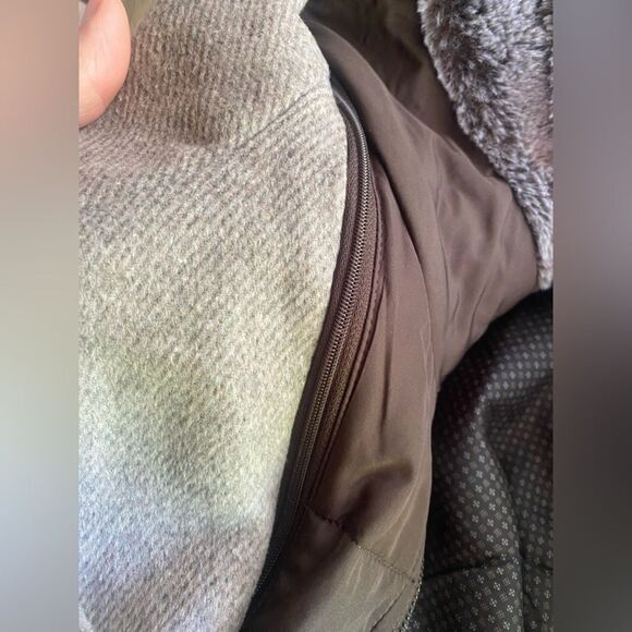 Tarocash Mens Wool Blend Jacket Brown Size XL Long Sleeve Zip Buttons - Picture 7 of 16